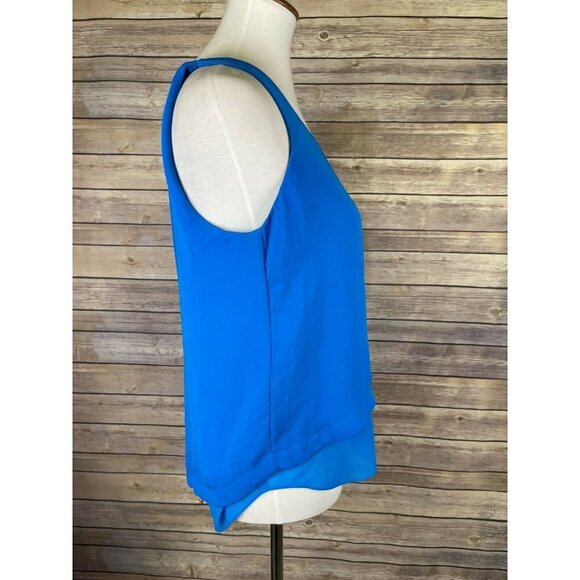 Rebecca Taylor Size 4 Layered Blouse Blue - Picture 8 of 11